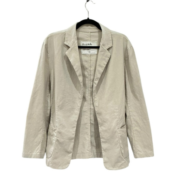 Frank & Eileen Dublin Tailored Blazer Italian Performance Linen Cement Small - Picture 4 of 12